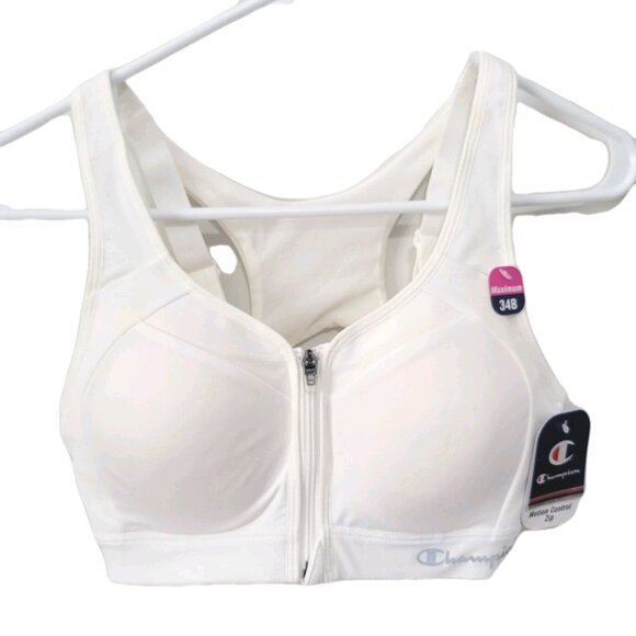 Champion Sports Bra 34B NWT Motion Control Front Zip Wirefree High Impact - Picture 1 of 5